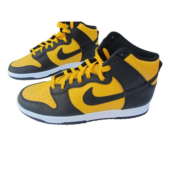 Nike Dunk High Retro Sneakers Black & Yellow Men’s Size 12 new in box - Picture 2 of 7